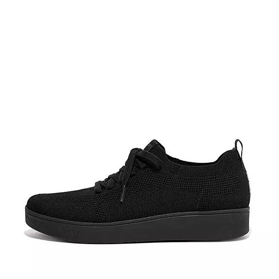 Baskets Femme Fitflop Rally Water-Resistant Knit Noir (ZRS680452)